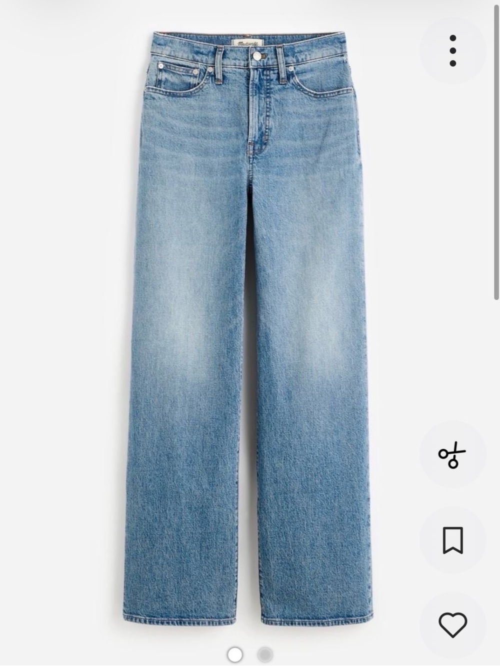 Madewell perfect vintage wide-legged cropped Light Blue Jeans